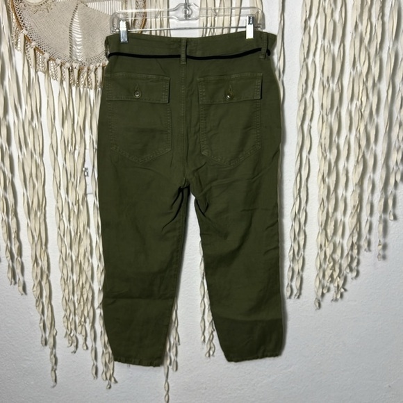 The Great Patch Pocket Cropped Military Green Pants Size 25 - Picture 4 of 8